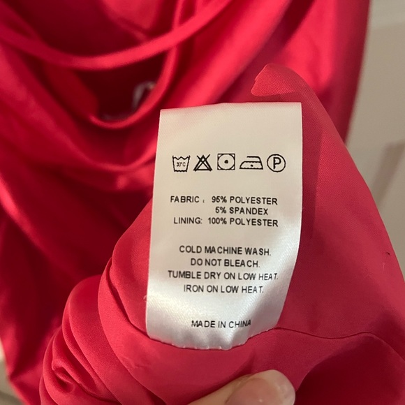 Peppermayo Alicia Satin Halter Maxi Dress - Fuchsia - US 6 - Picture 12 of 13